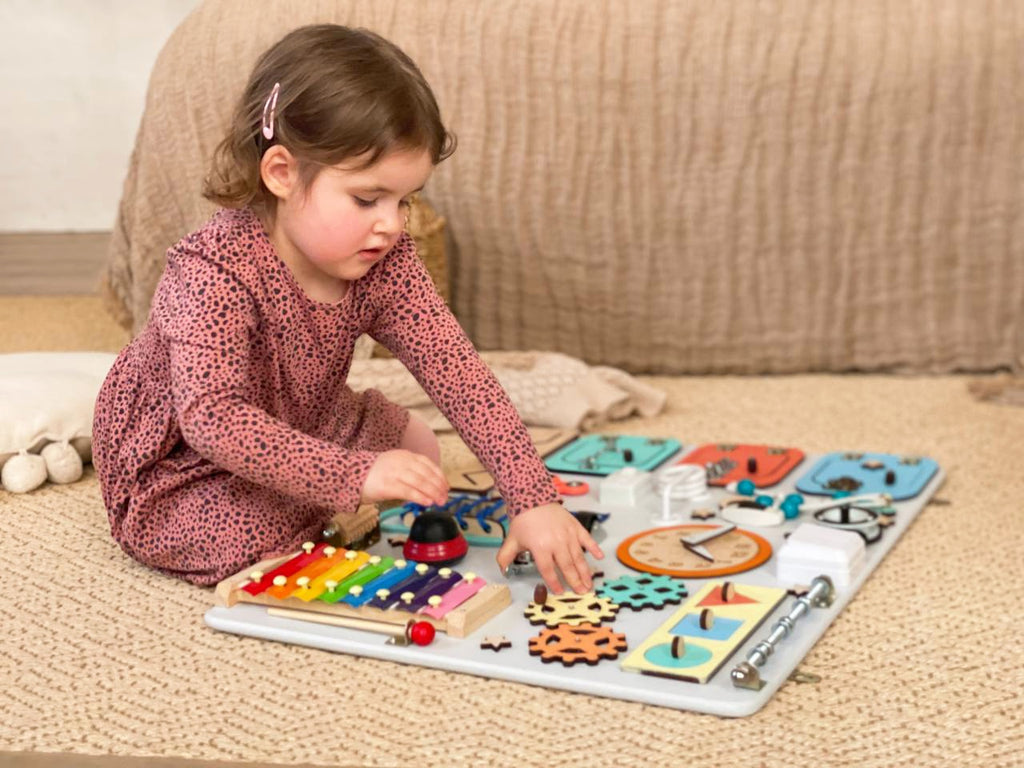 montessori busy board toddler toy perfect toy for first birthday wooden educational toy